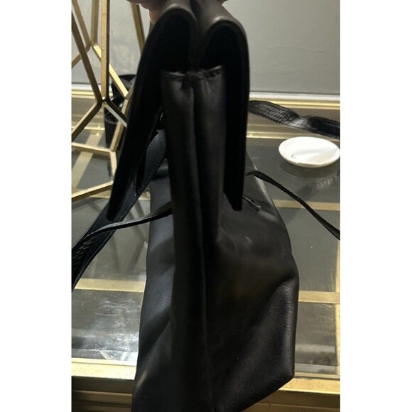 Vintage Fendi for Neiman Marcus Black Leather Patent Leather Shoulder Bag Rare - Picture 6 of 15